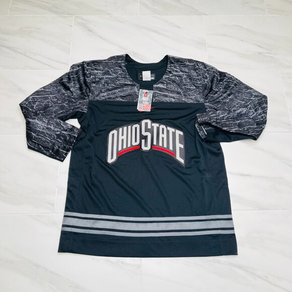 Nike Ohio State Buckeyes Hockey 'Black' J000468-OSUNHJ Jersey Blank Multi Size - Picture 1 of 5